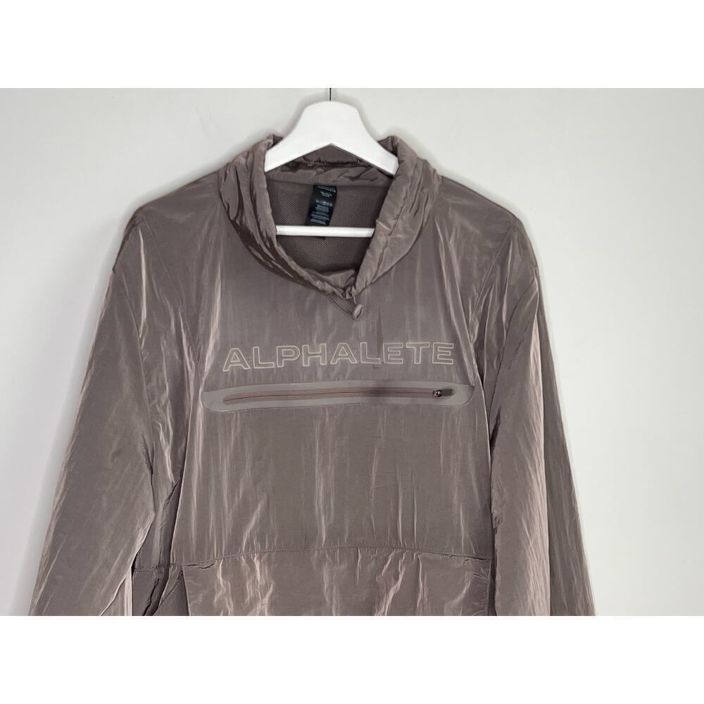 ALPHALETE Performance Endure Pullover Windbreaker Jacket Brown Men's Size M - Picture 4 of 8